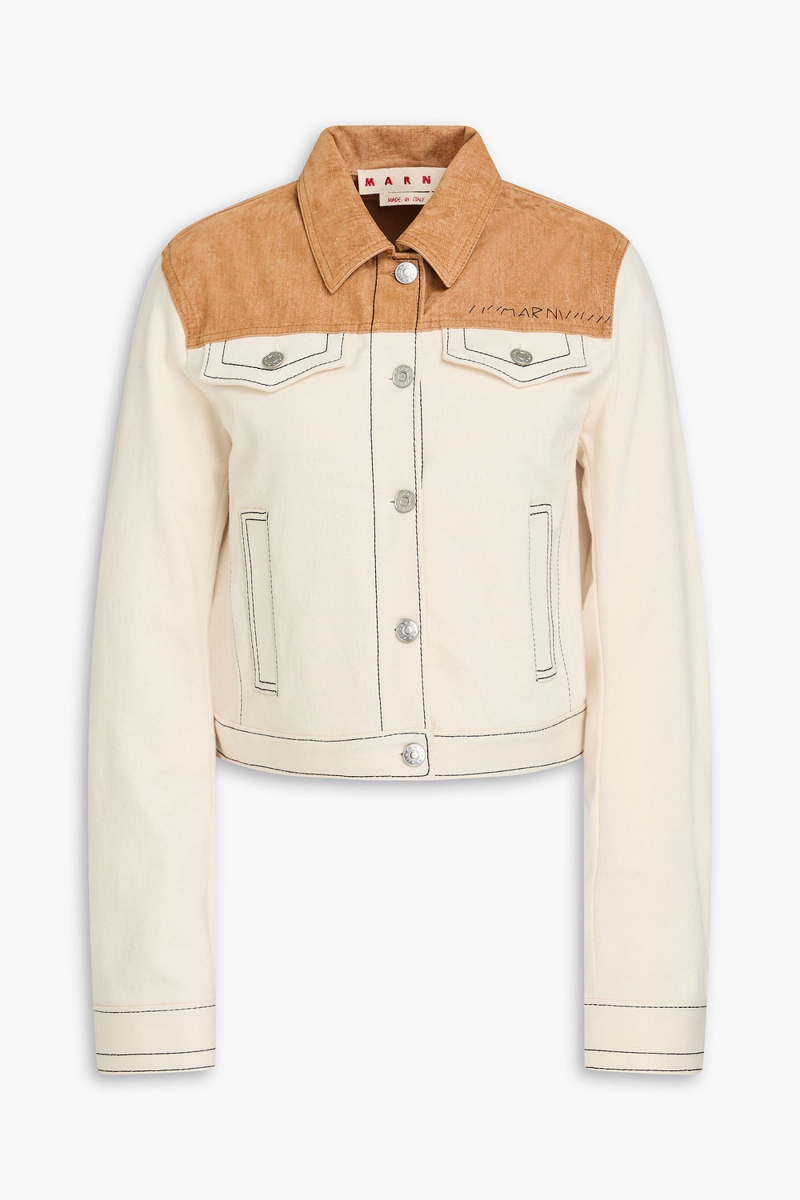 marni - two-tone denim jacket - neutral - it 36