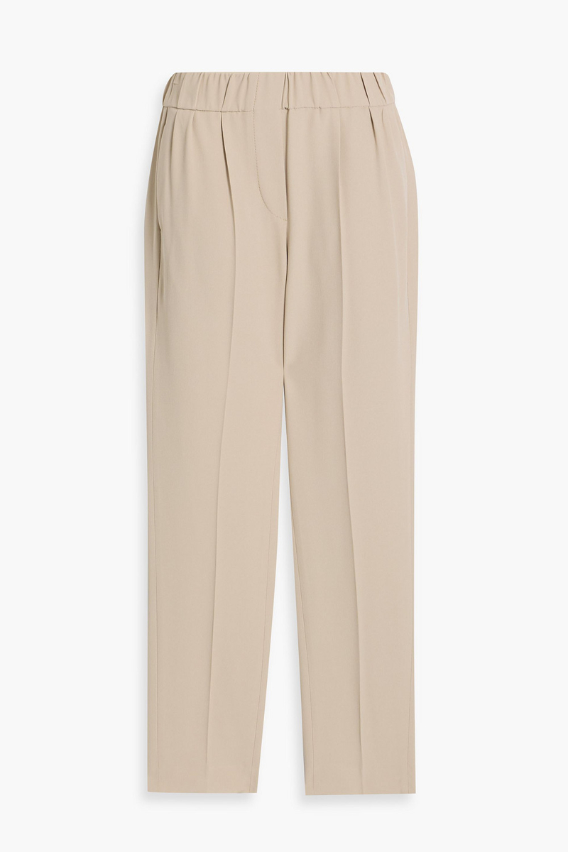 brunello cucinelli - crepe slim-leg pants - neutral - it 46