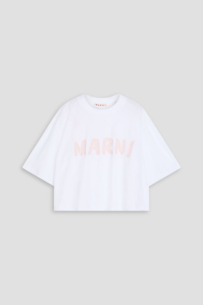 Marni - Logo-print cotton-jersey T-shirt - White - IT 44