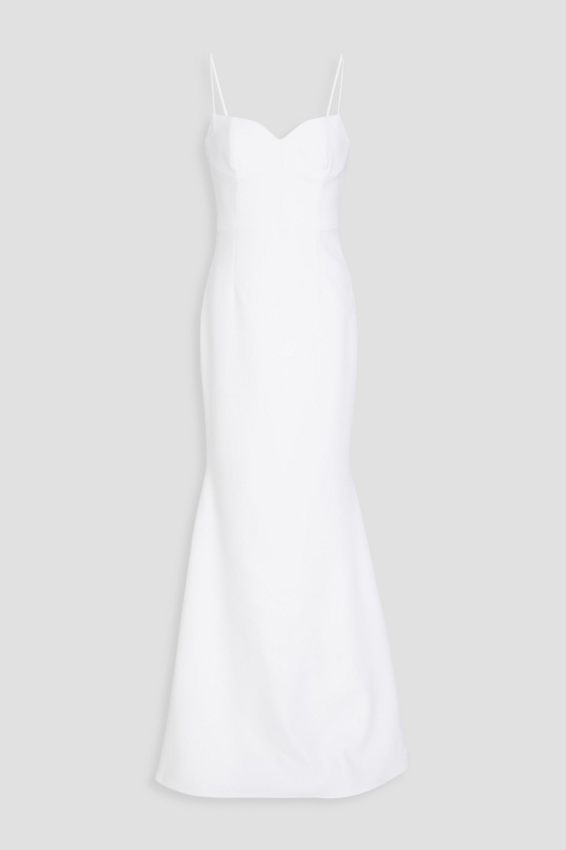 rachel gilbert - avery crepe gown - white - 4