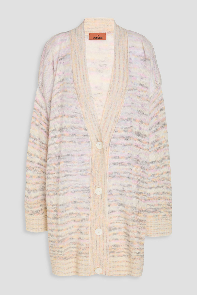 missoni - space-dyed crochet-knit cardigan - white - s
