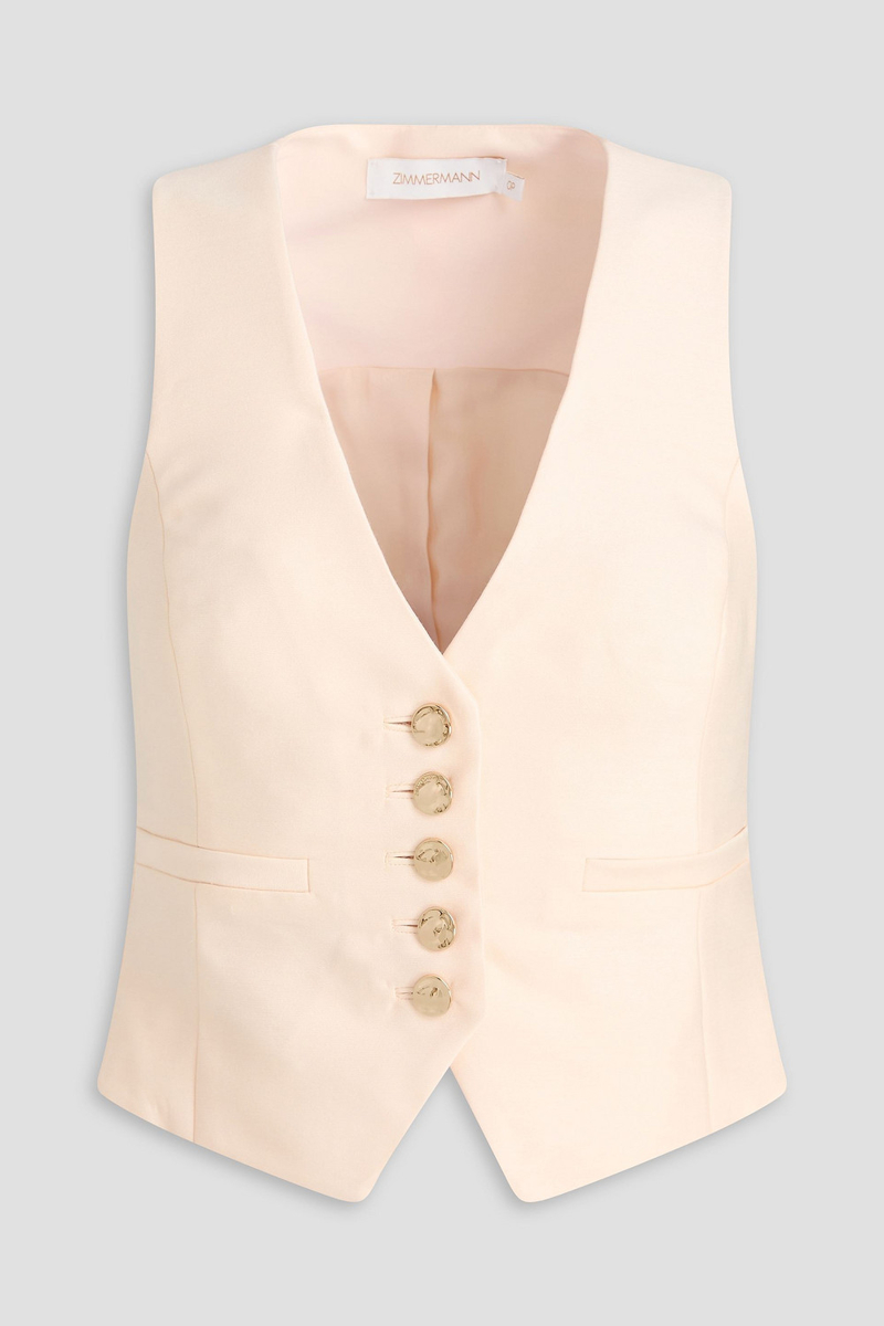 zimmermann - wool and silk-blend vest - white - 00