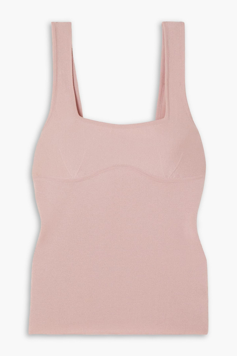 gabriela hearst - zayid wool and silk-blend tank - pink - xl