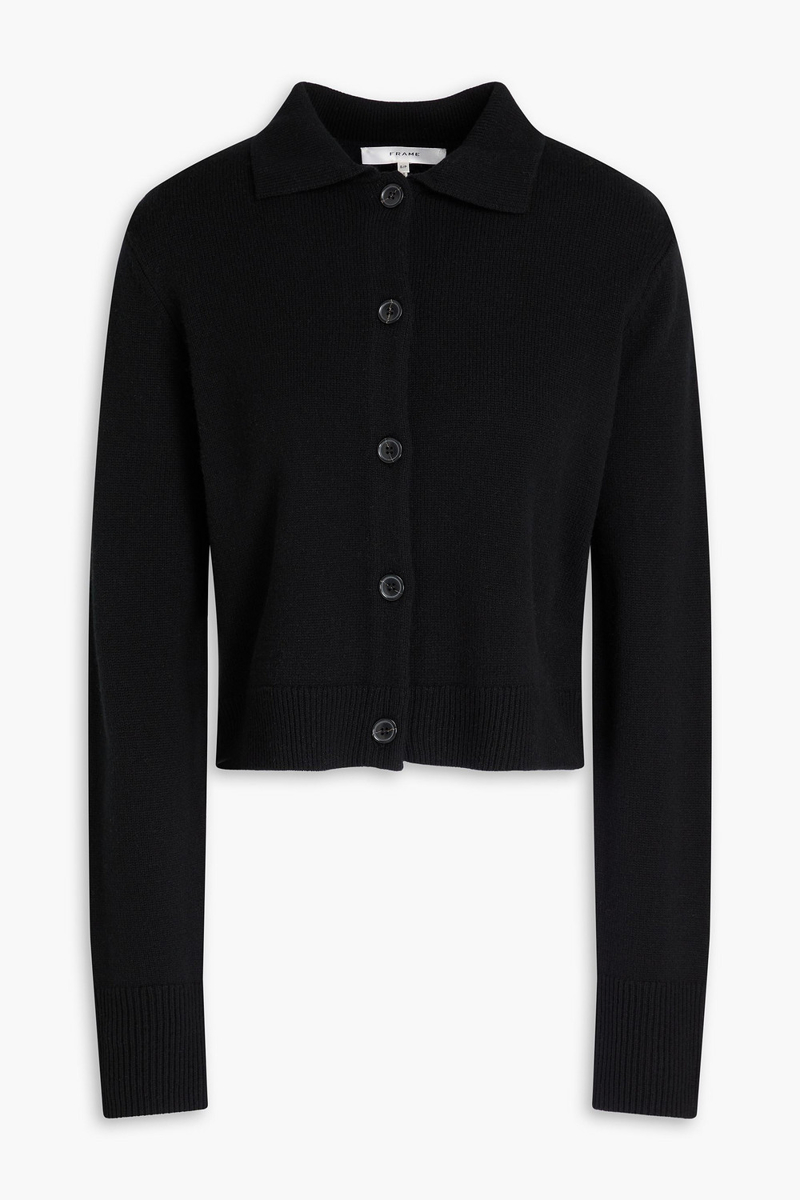 frame - cashmere cardigan - black - l