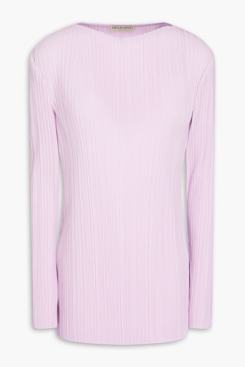 Pucci - Plissé-crepe top - Purple - IT 40