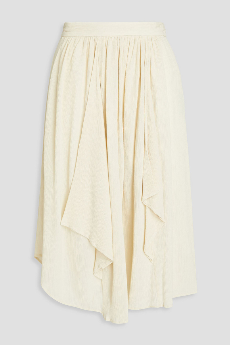 Isabel Marant - Darnae cotton and silk-blend crepon midi skirt - White - 0
