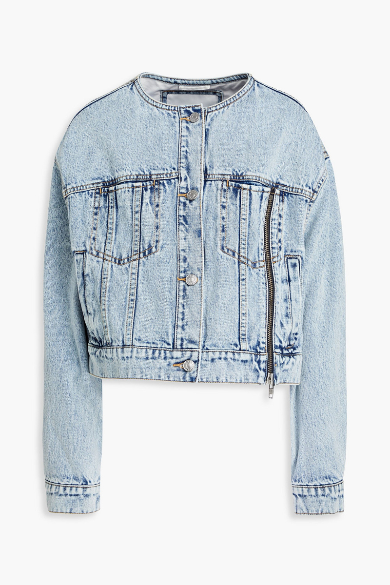 3.1 phillip lim - cropped denim jacket - blue - l