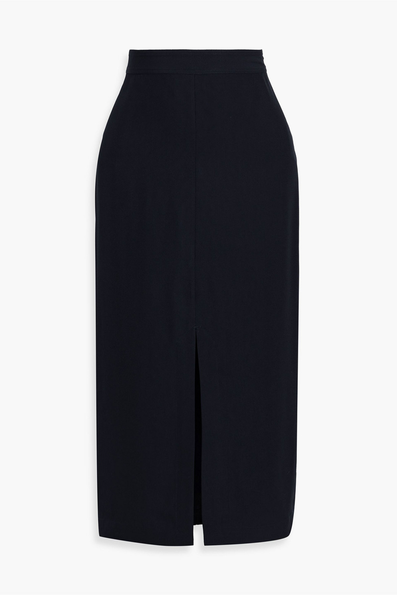 toteme - crepe midi skirt - blue - fr 34