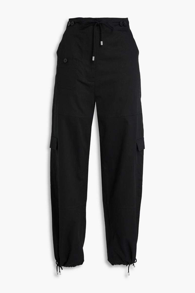 toteme - cotton-twill cargo pants - black - fr 30