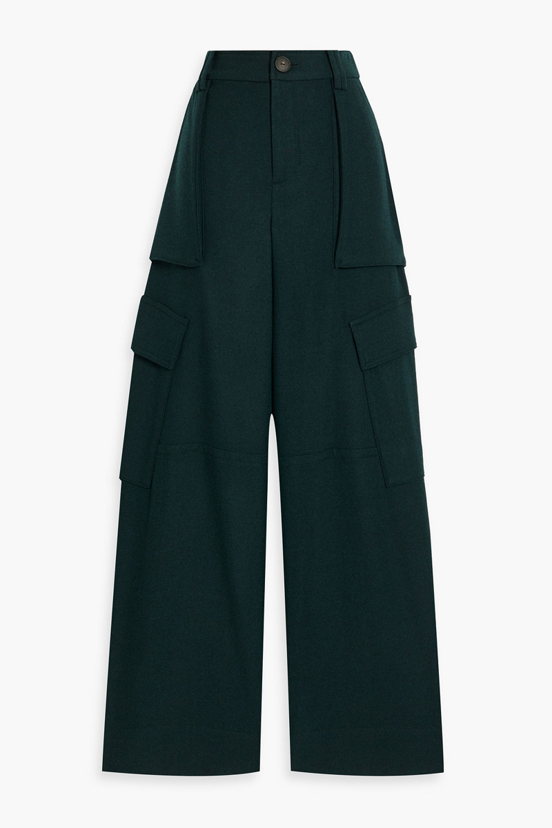 vince. - flannel cargo pants - green - us 6