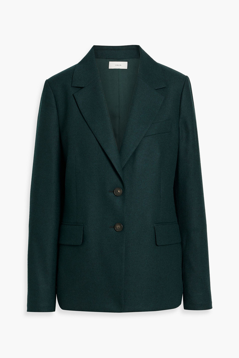 vince. - twill blazer - green - us 8