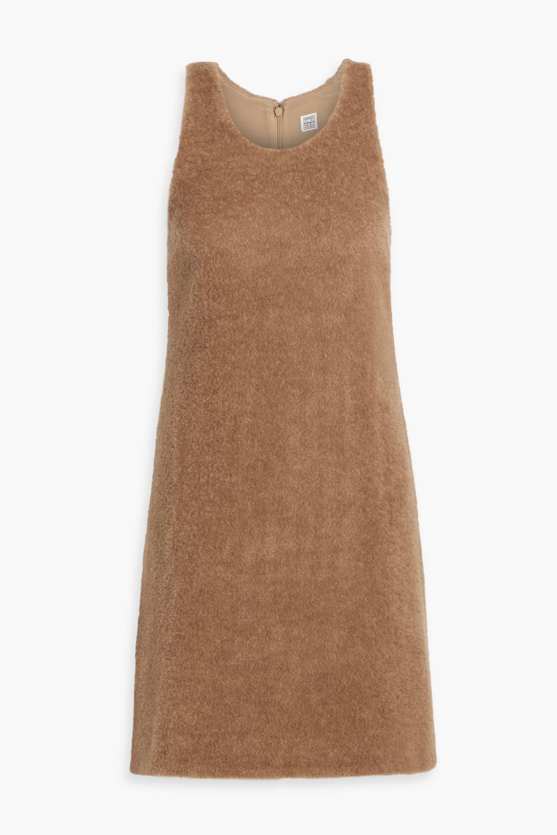 toteme - wool and alpaca-blend dress - brown - fr 32