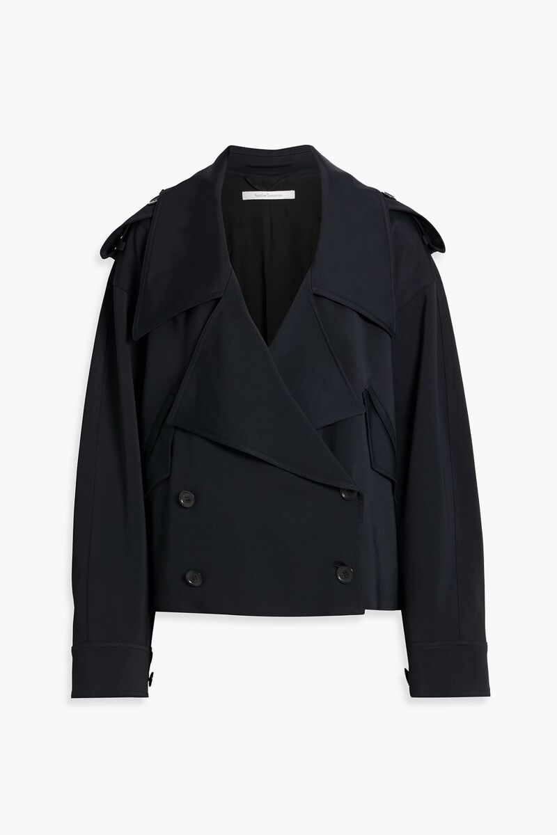 Another Tomorrow - Double-breasted crepe jacket - Black - M