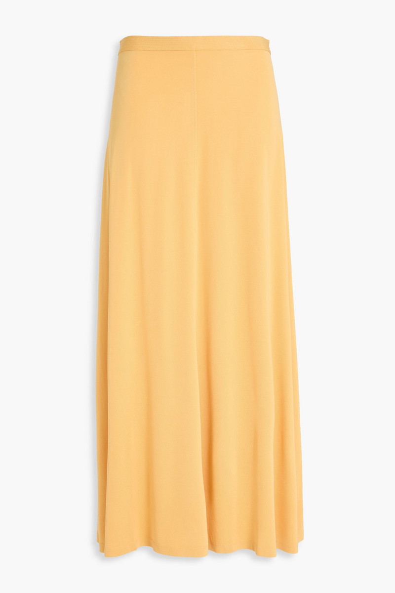 toteme - stretch-jersey midi skirt - yellow - xxs