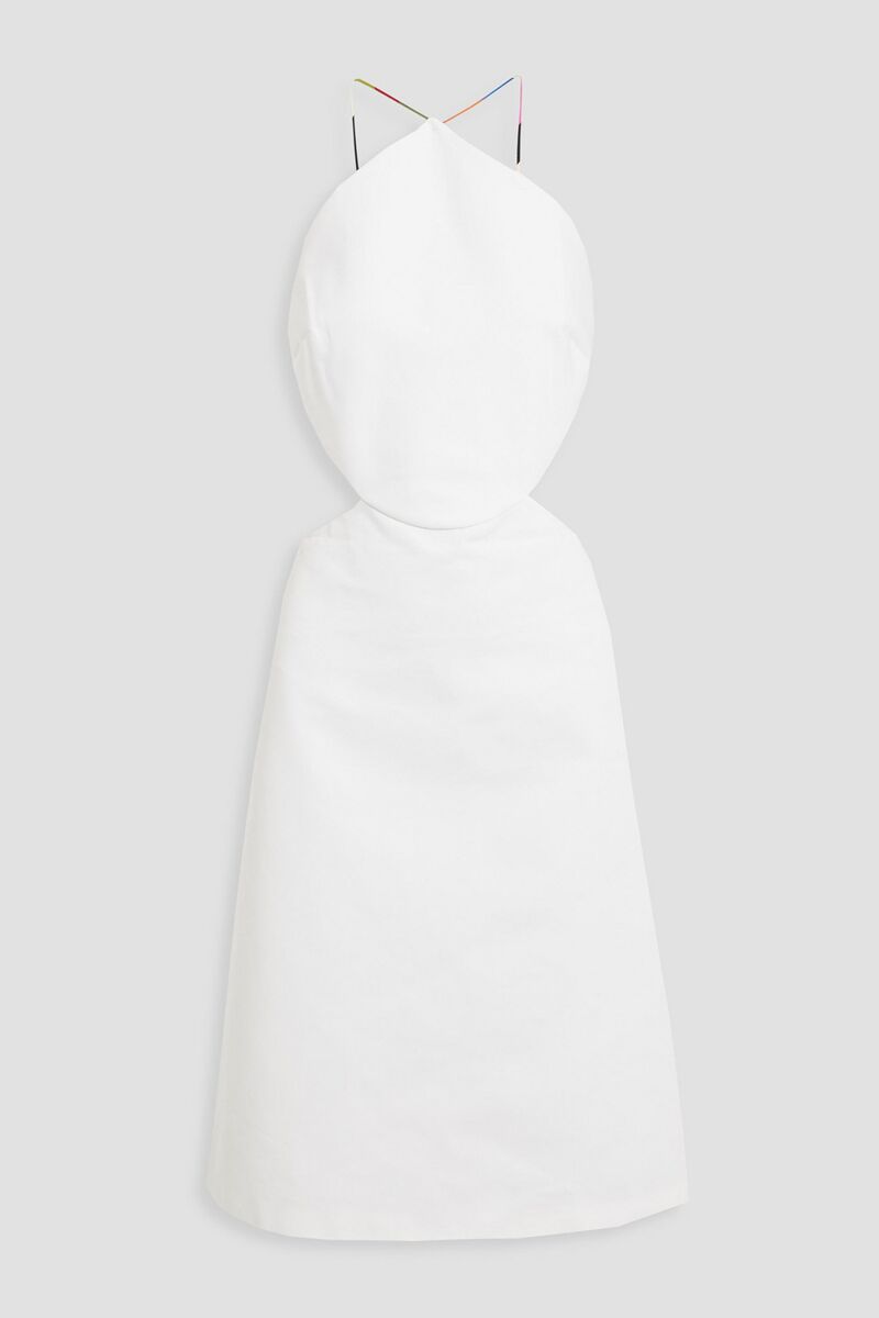 Pucci - Cutout cotton-blend poplin dress - White - IT 46