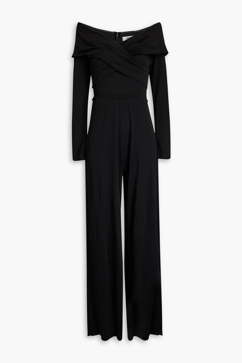 diane von furstenberg - lucien stretch-jersey wide-leg jumpsuit - black - us 10