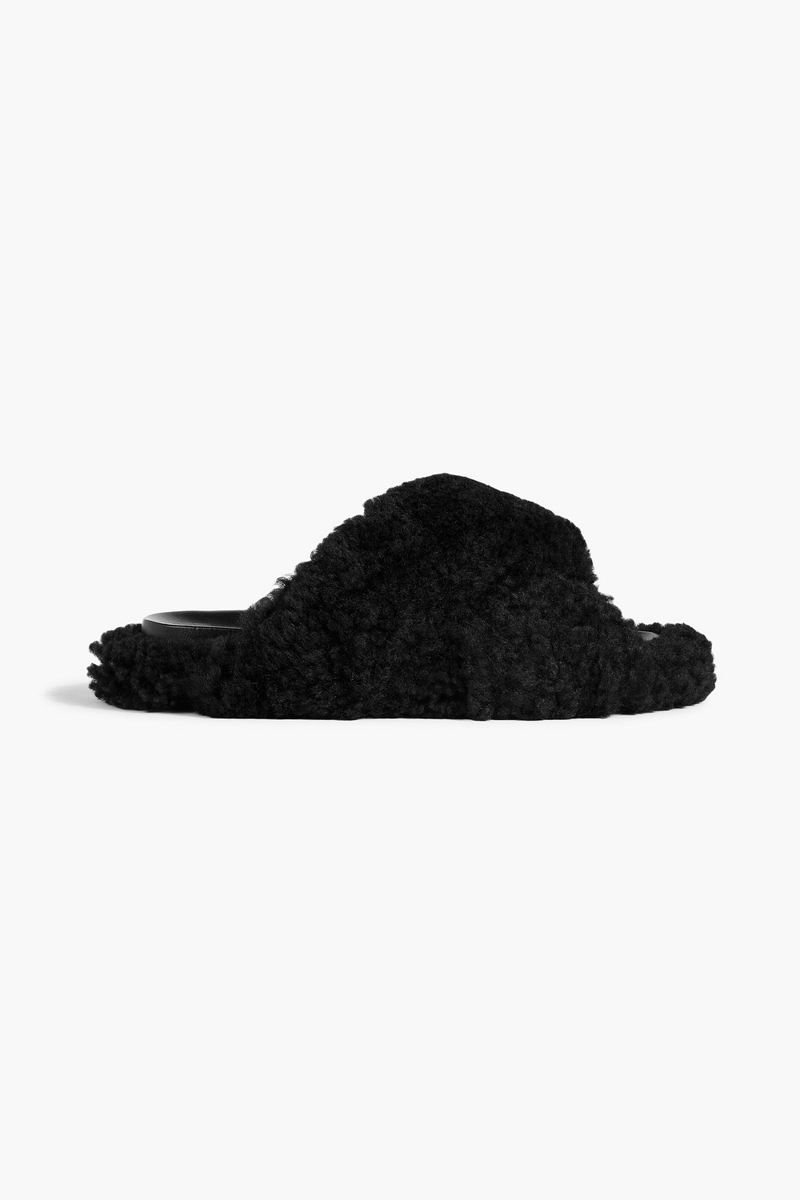 Marni - Fussbett shearling sandals - Black - EU 36