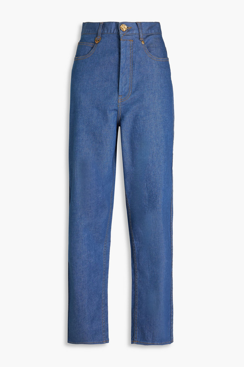 zimmermann - high-rise barrel-leg jeans - blue - 24