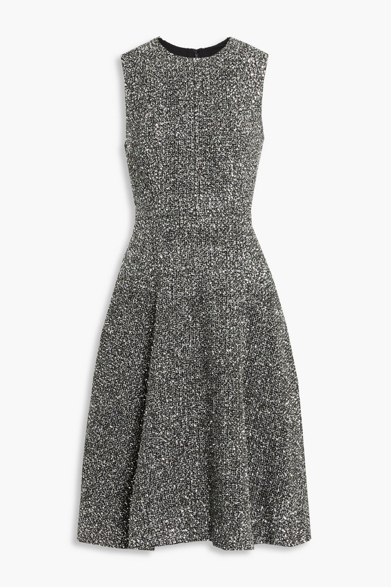 LELA ROSE - Metallic bouclé-knit dress - Metallic - US 2