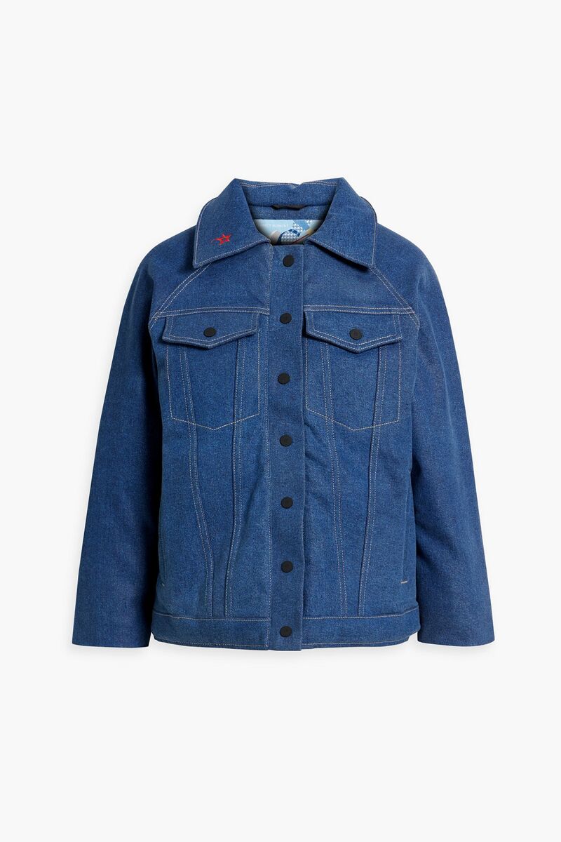 Perfect Moment - Corentine embroidered denim ski jacket - Blue - XS