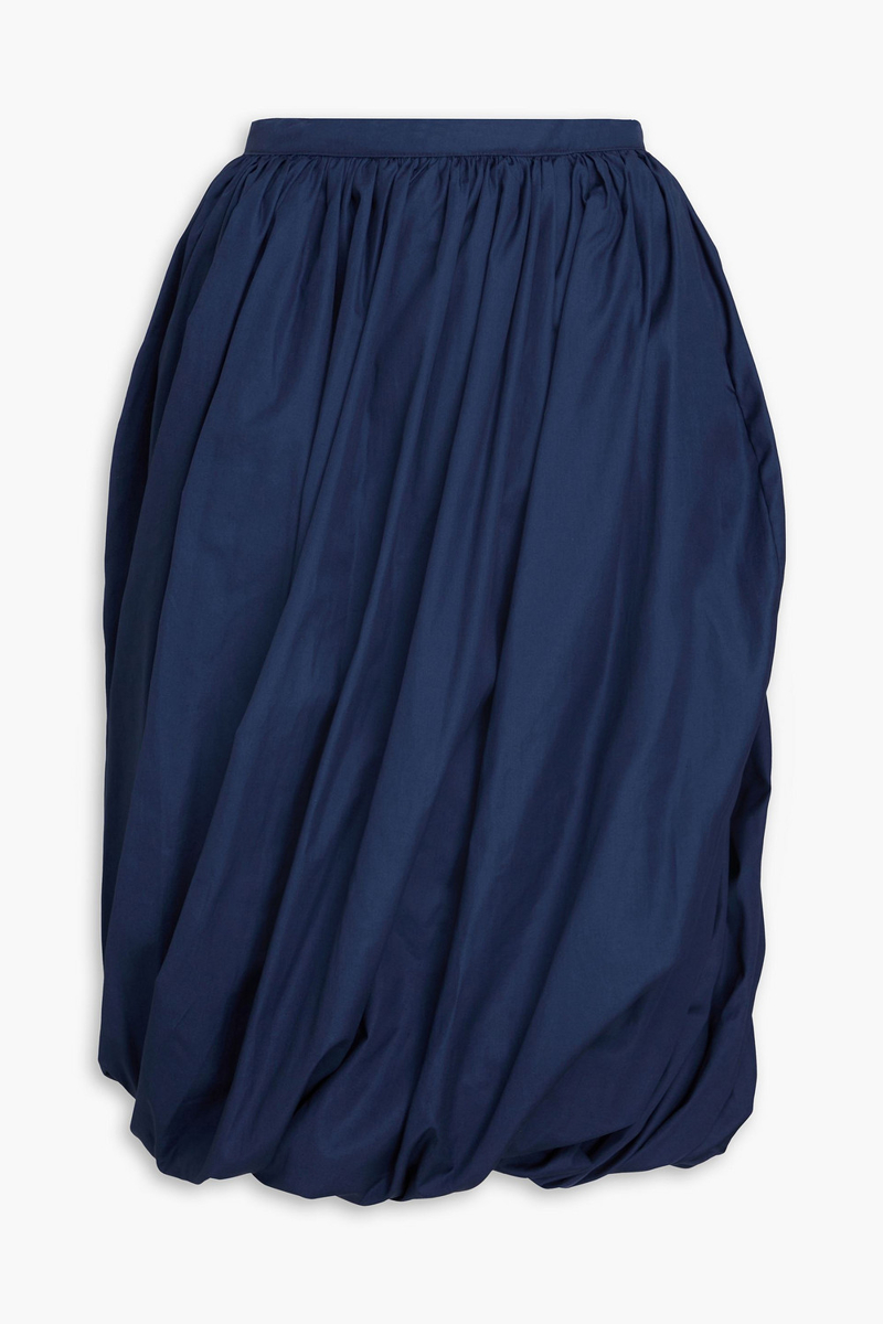 marni - gathered cotton-poplin skirt - blue - it 38