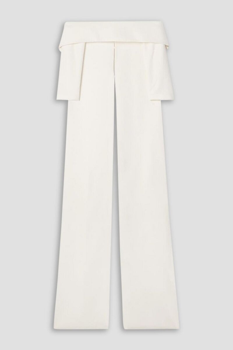 Safiyaa - Bellara off-the-shoulder crepe cape - White - FR 38