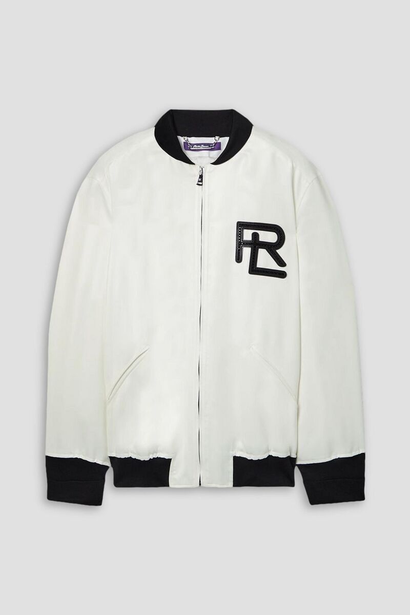 Ralph Lauren Collection - Emory embellished satin bomber jacket - White - US 4