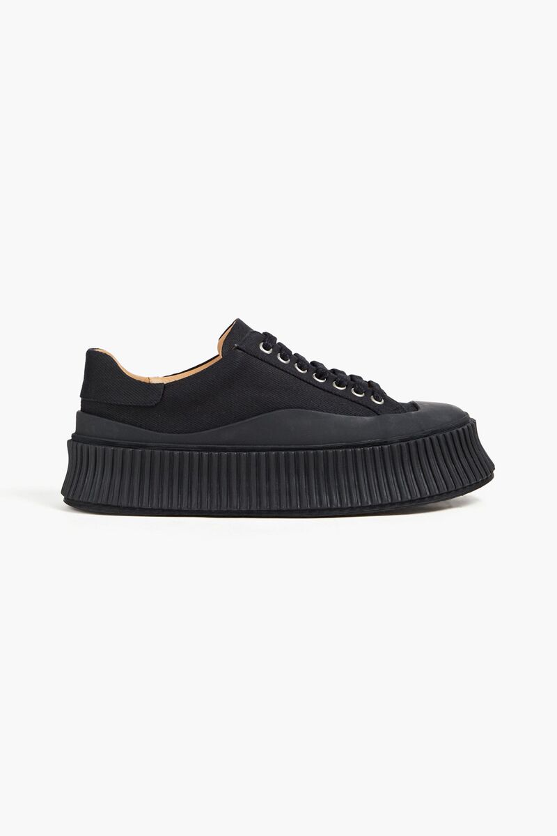 Jil Sander - Twill platform sneakers - Black - EU 35