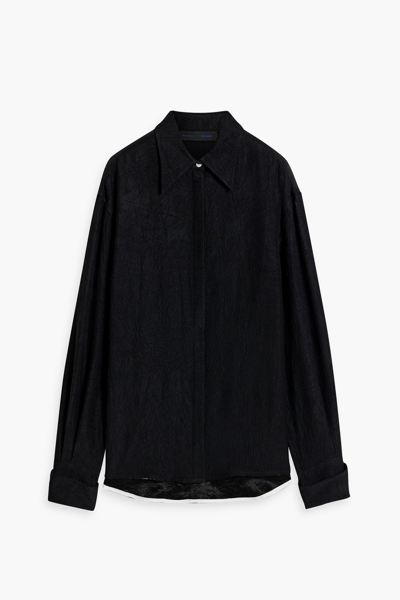 proenza schouler - crinkled twill shirt - black - us 0