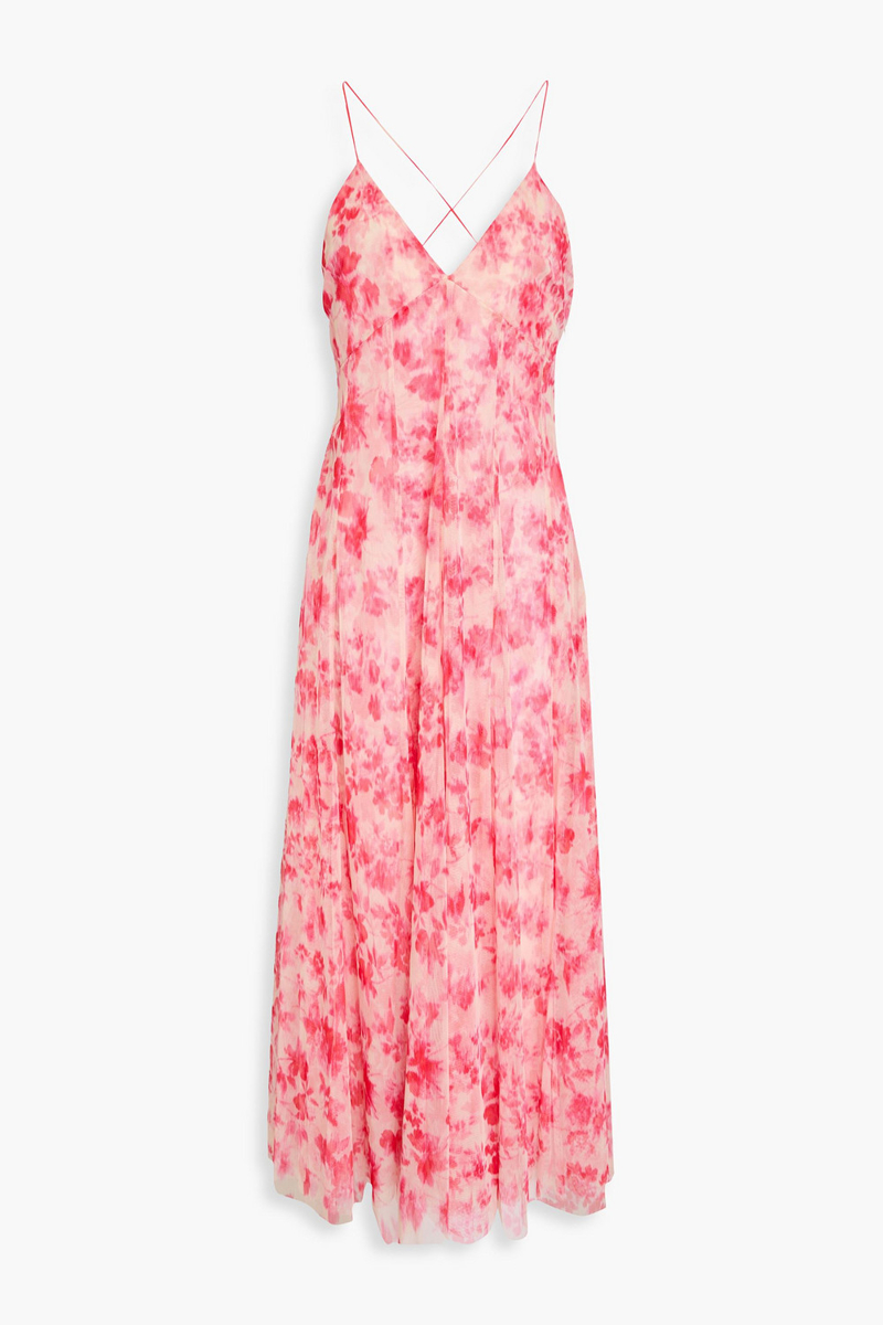 philosophy di lorenzo serafini - printed tulle midi dress - pink - it 42