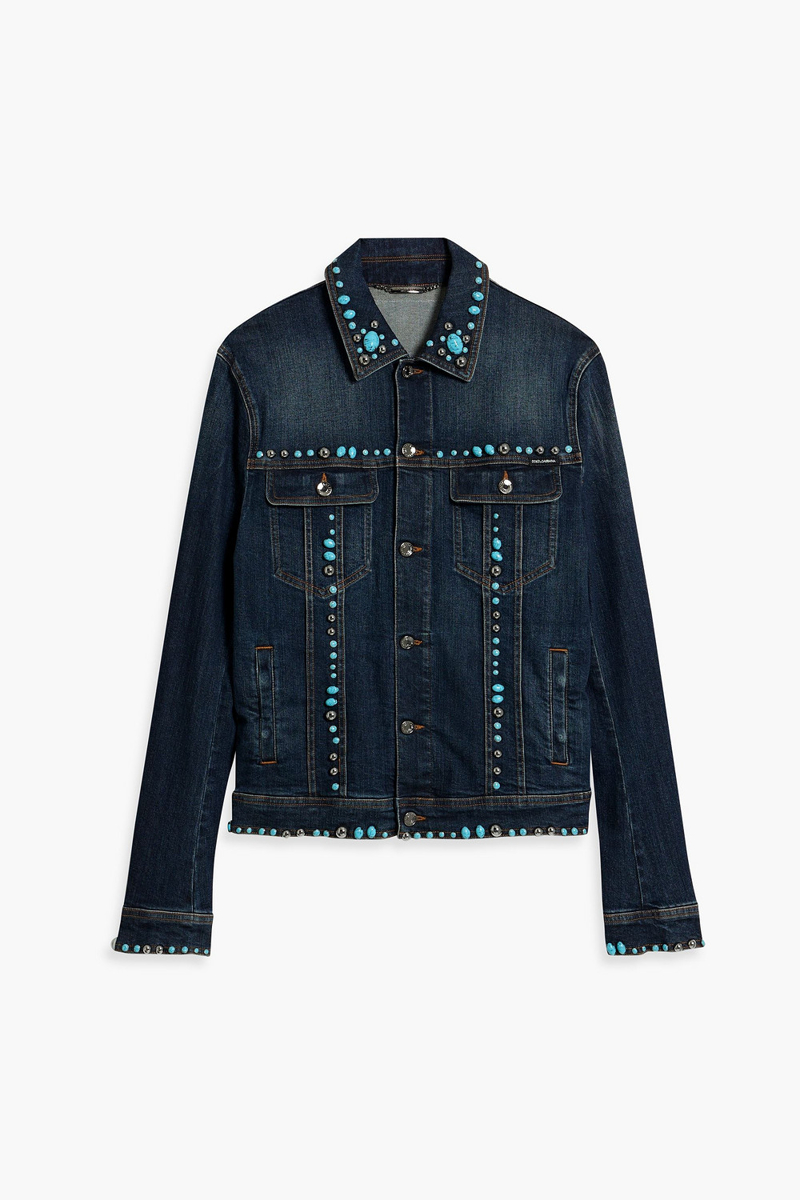 Dolce&Gabbana - Studded denim jacket - Blue - IT 50