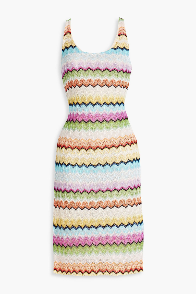 missoni - crochet-knit dress - multicolor - it 44