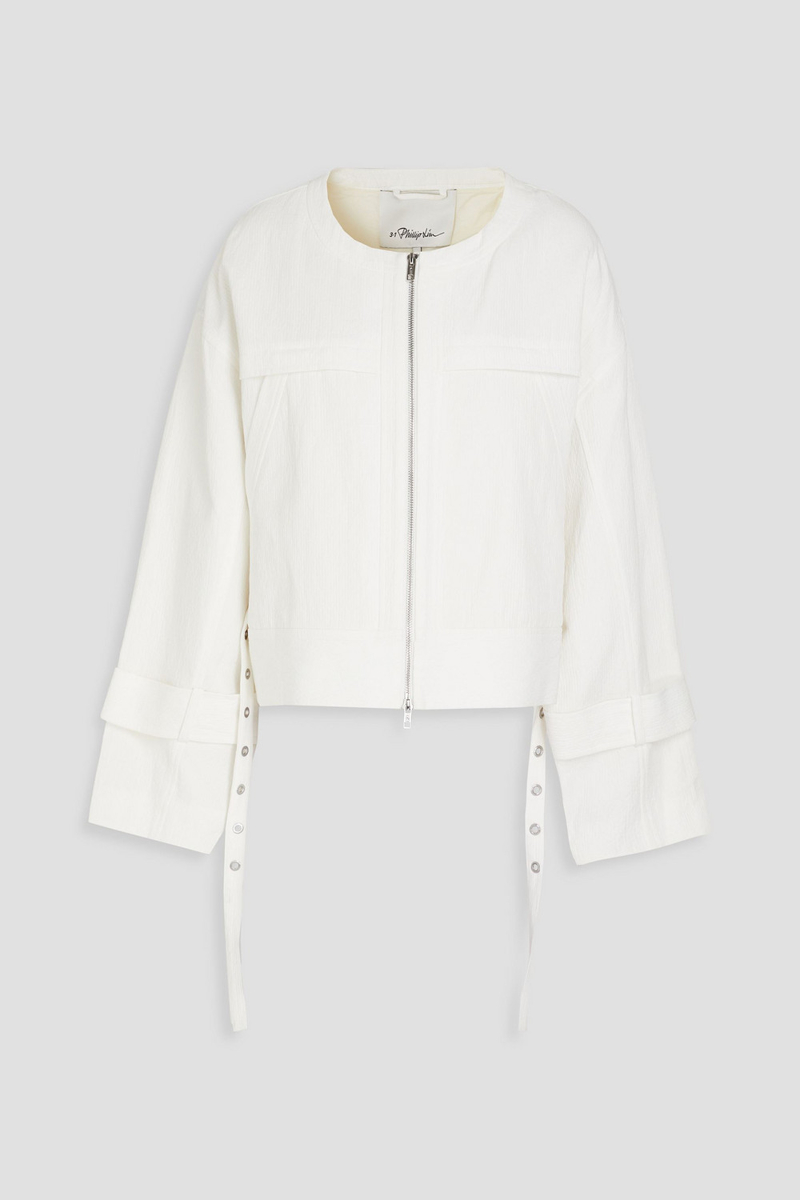 3.1 Phillip Lim - Cotton and linen-blend crepe jacket - White - L