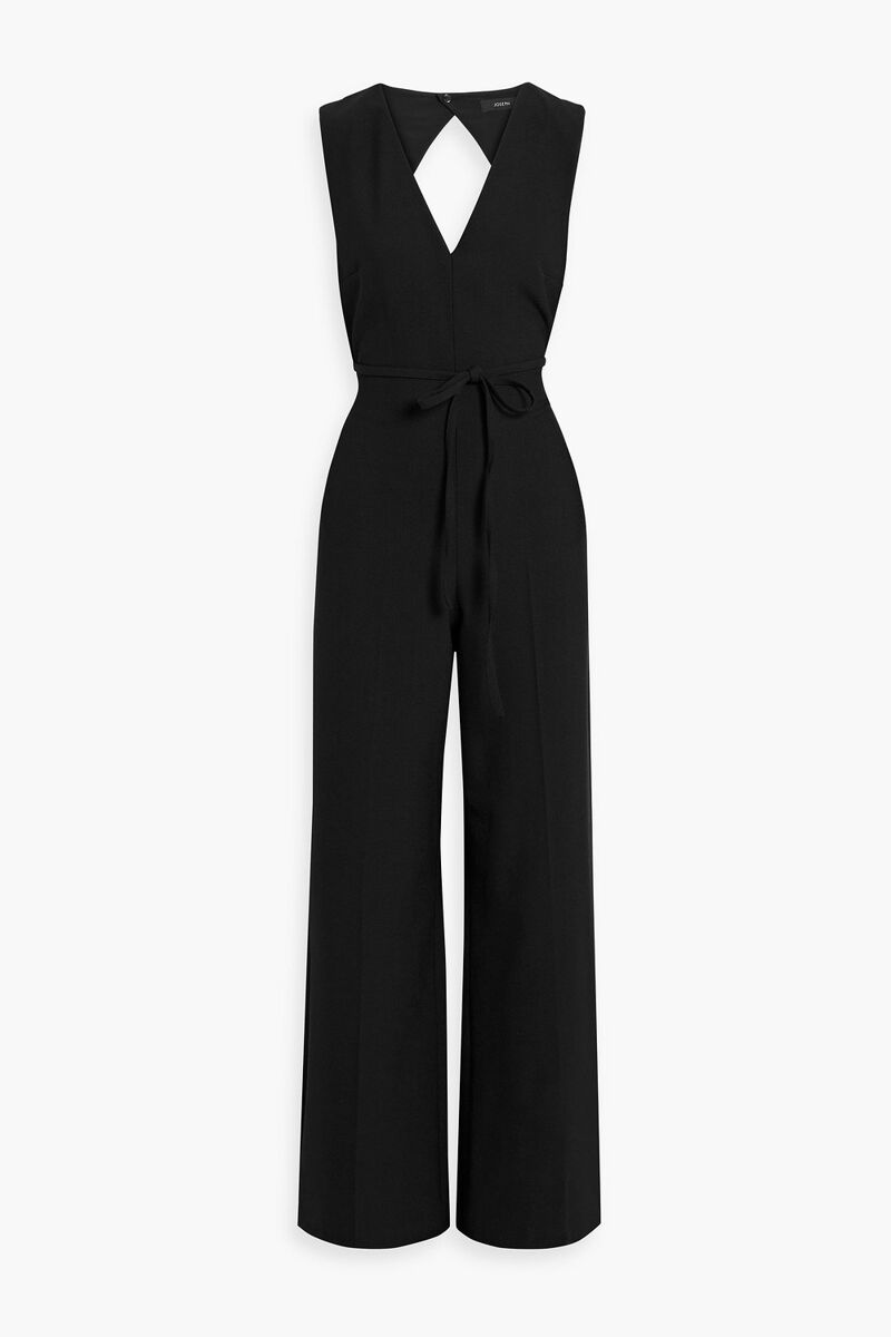 Joseph - Thiers cutout crepe wide-leg jumpsuit - Black - FR 42