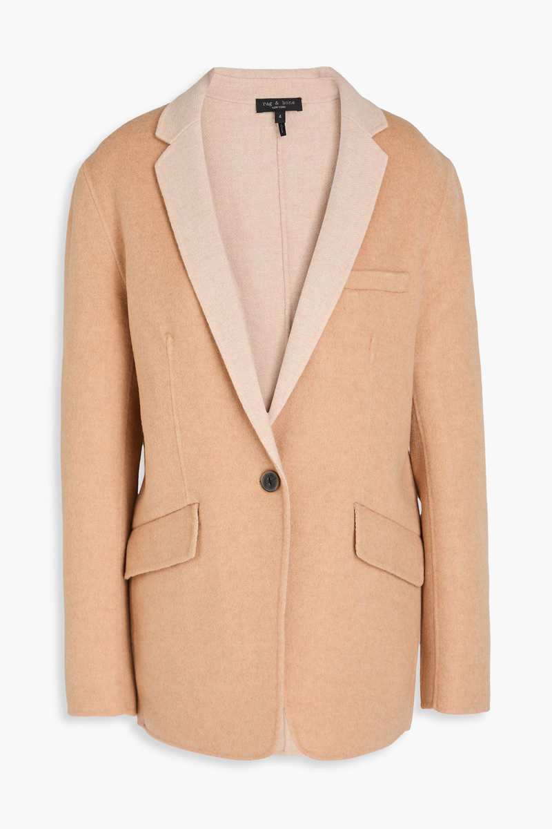 rag & bone - margot wool-blend felt blazer - neutral - us 0