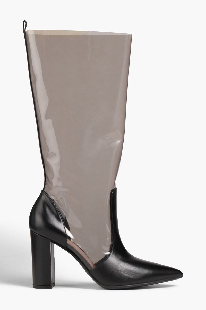 Gianvito Rossi - TPU and leather knee boots - Black - EU 37