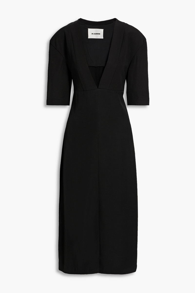 Jil Sander - Grain de poudre midi dress - Black - FR 38