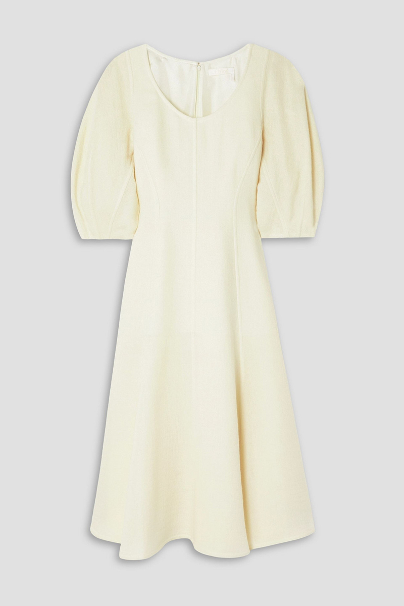 Chloé - Wool and cashmere-blend midi dress - White - FR 34