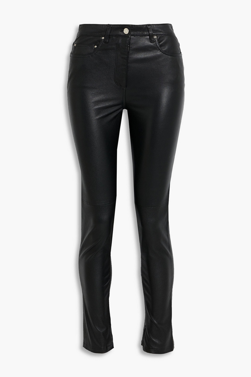 iro - dojo leather skinny pants - black - fr 42