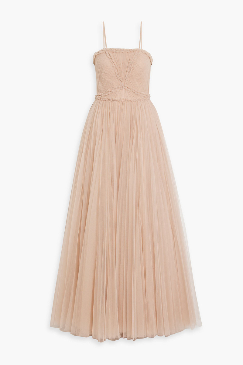 zac posen - pleated tulle gown - pink - us 8