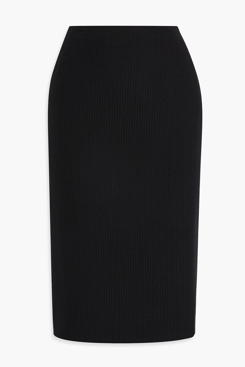 thom browne - cashmere midi skirt - black - it 38