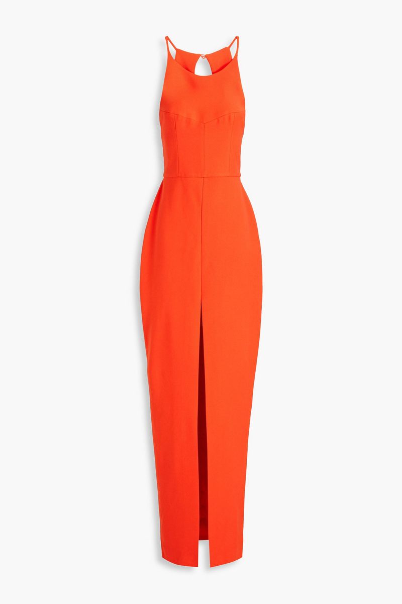 Rasario - Cutout crepe maxi dress - Orange - FR 36
