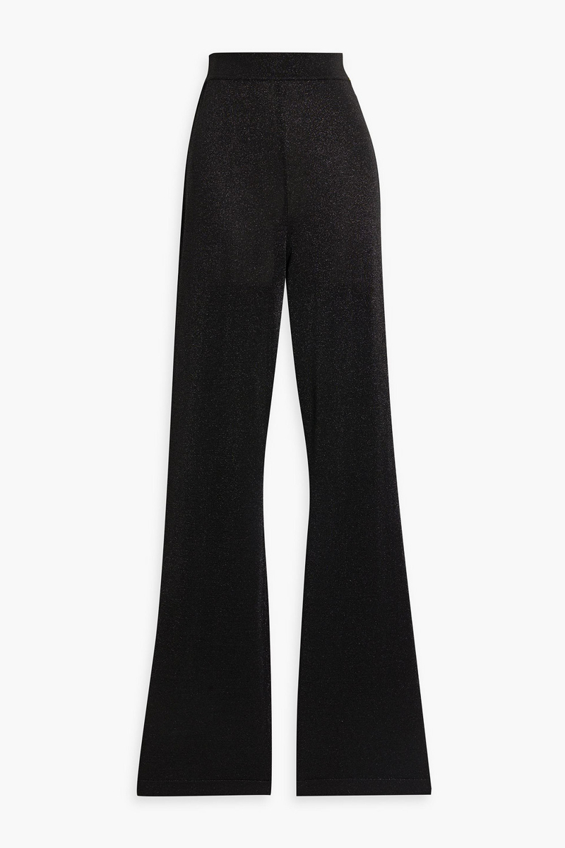 missoni - metallic knitted flared pants - black - it 42