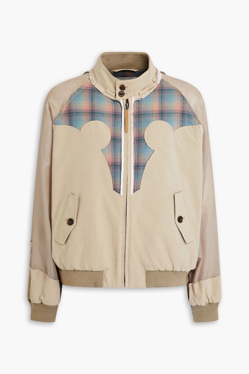 Maison Margiela - Pendleton checked wool, shell and cotton-blend bomber jacket - Neutral - IT 46