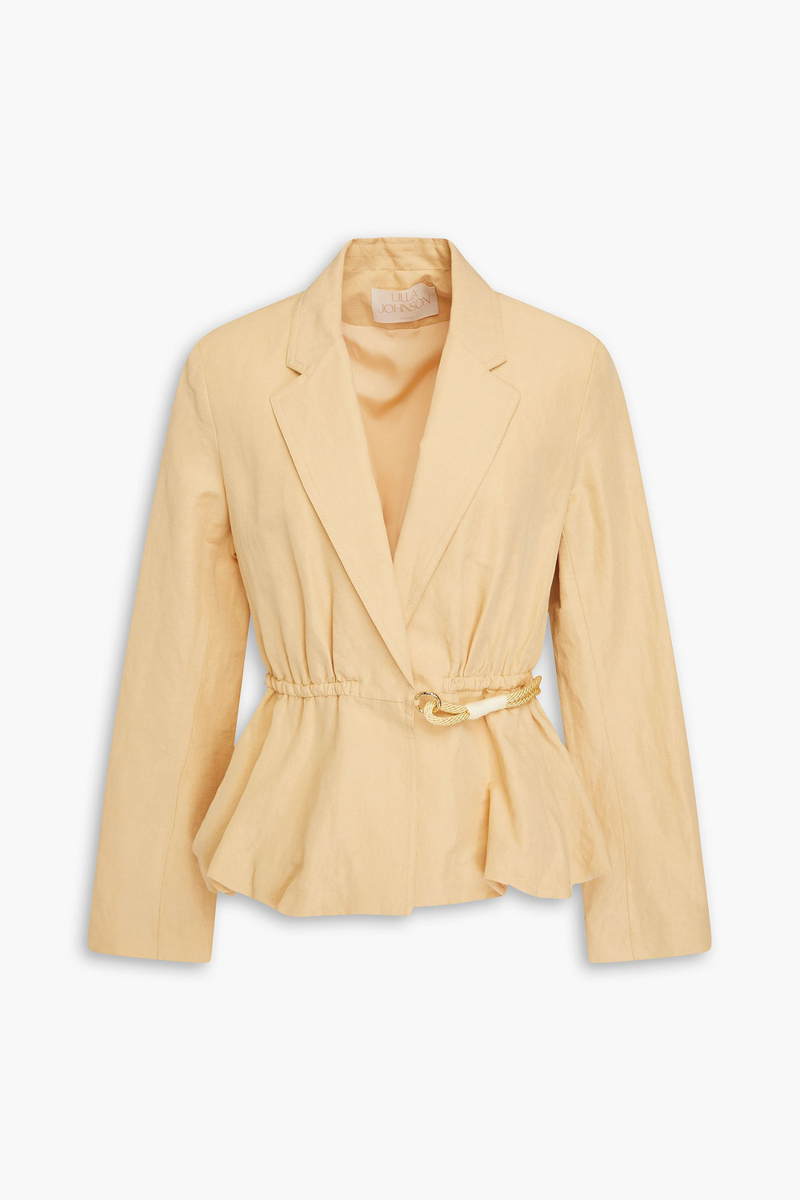 Ulla Johnson - Talie cotton, linen and silk-blend blazer - Neutral - L