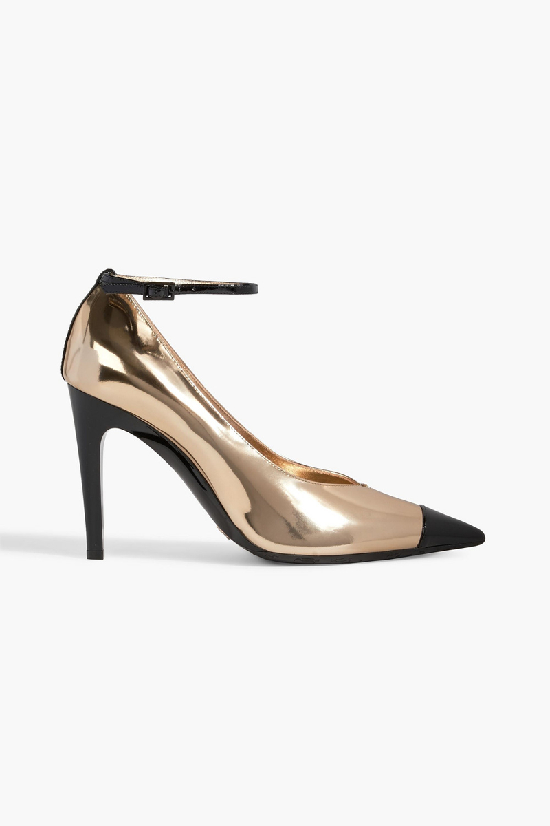 Jimmy Choo - Cierra 100 mirrored and patent-leather pumps - Metallic - EU 35