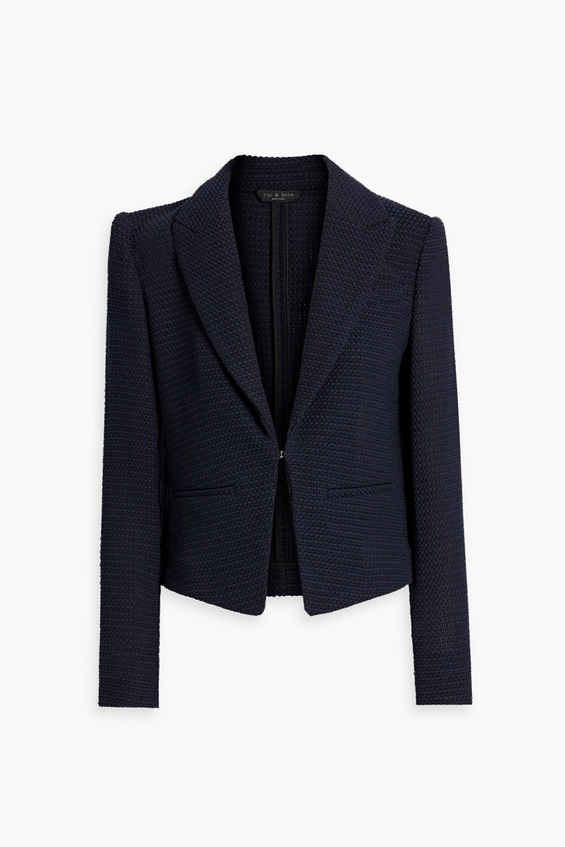 rag & bone - elle tweed blazer - blue - us 00
