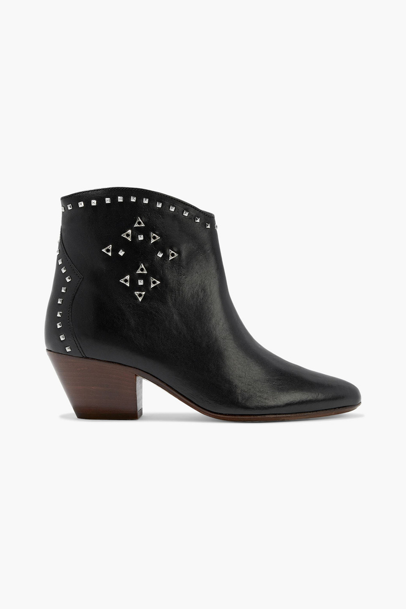 Isabel Marant - Dacken studded leather ankle boots - Black - EU 36