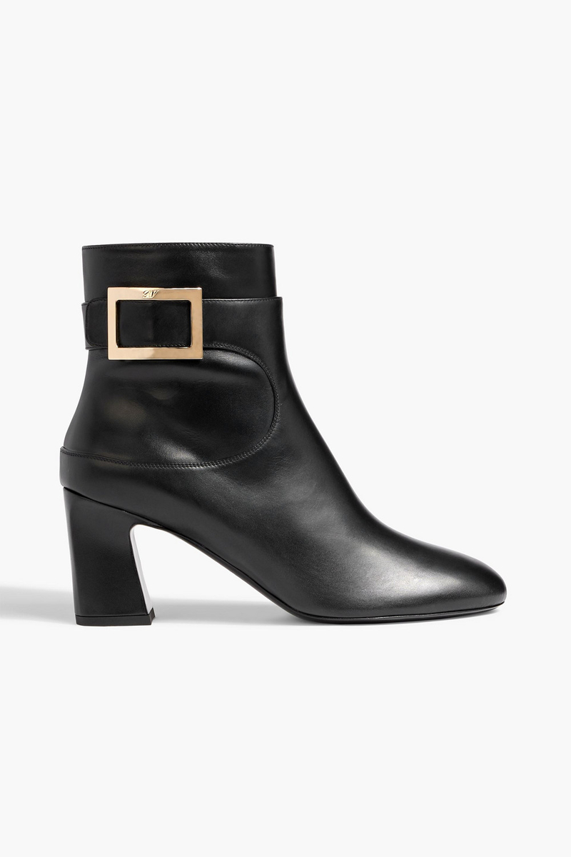 Roger Vivier - Trompette buckled leather ankle boots - Black - EU 40