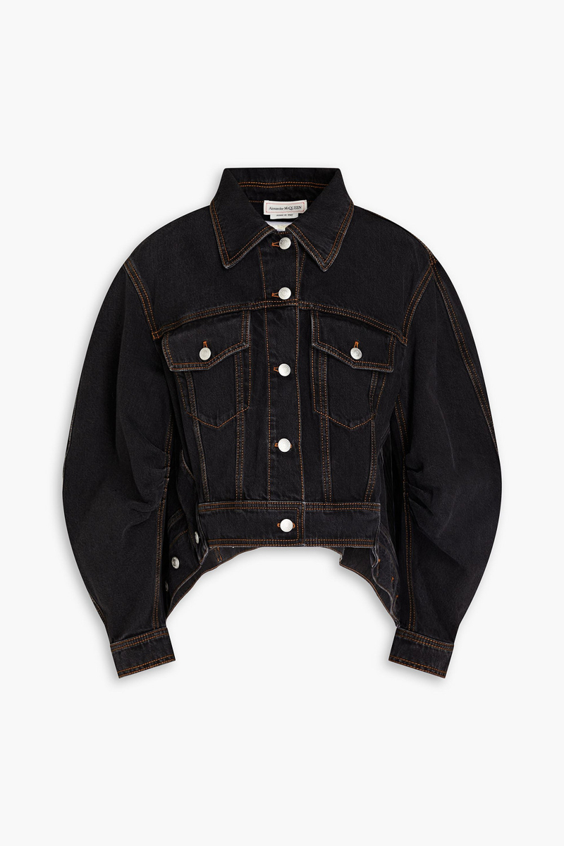 McQueen - Cropped denim jacket - Blue - IT 46